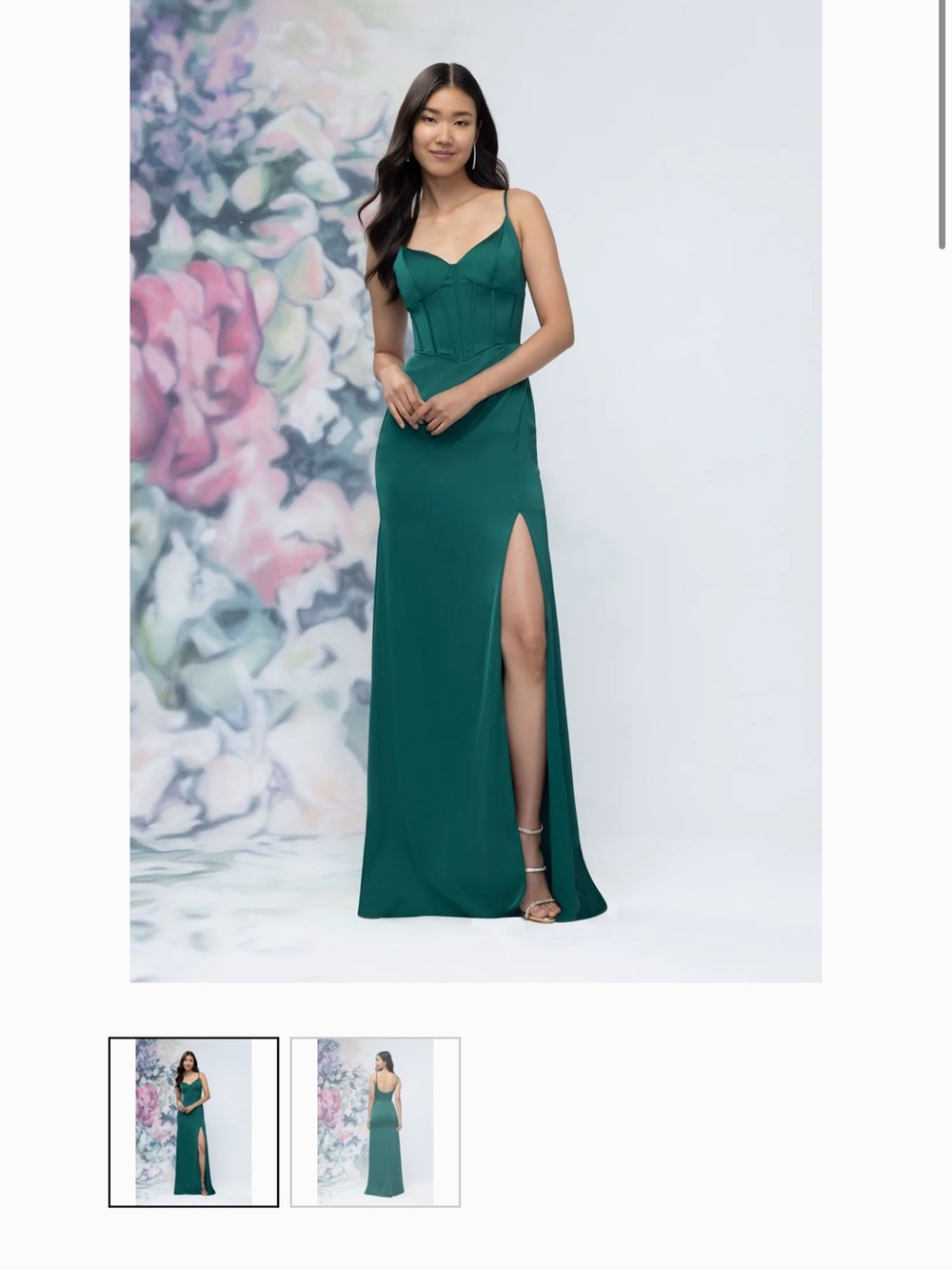 Satin Corset with Slit Mori Lee Bridesmaid 3030007